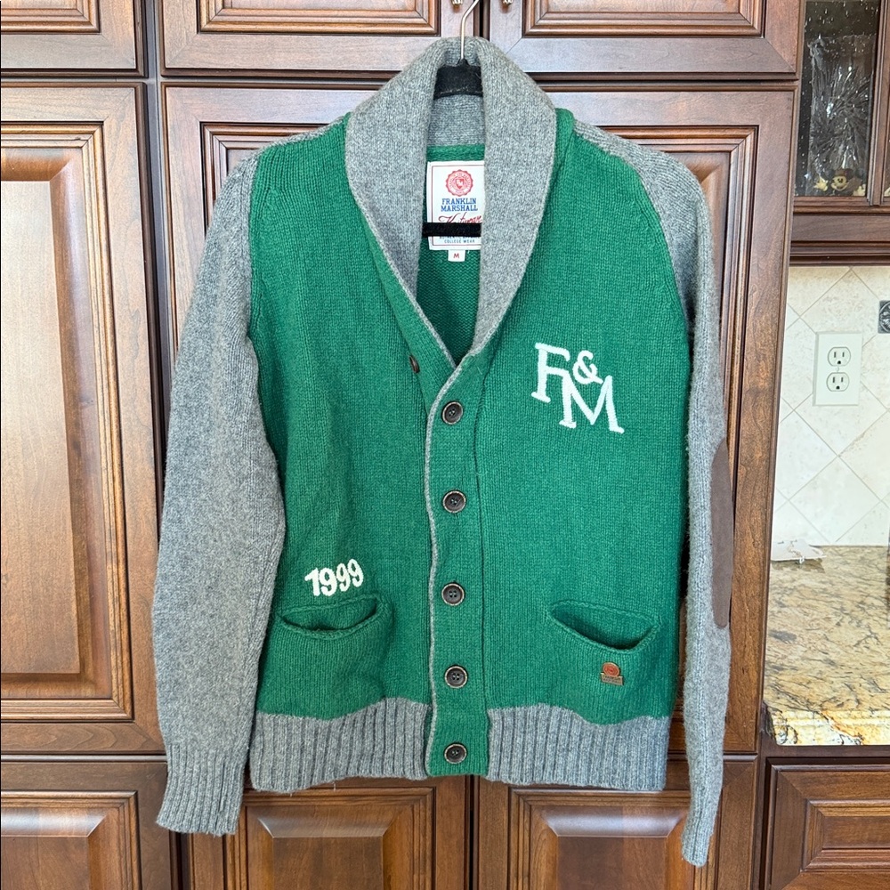 FRANKLIN & MARSHALL Varsity Sweater Cardigan Italian Made